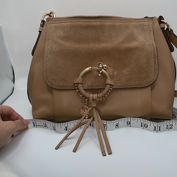 See by Chloe Joan Shoulder/Crossbody Bag Suede/Leather Tan - Picture 14 of 16